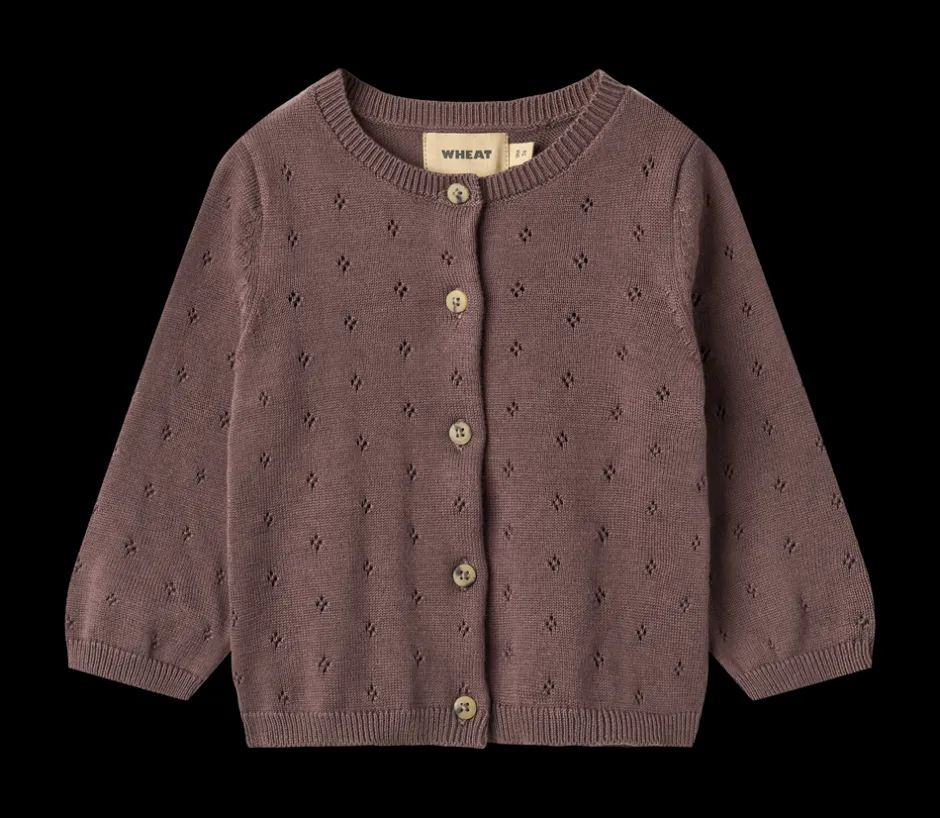Hot Wheat Maia Strik Baby Cardigan, , 92 cm Plum