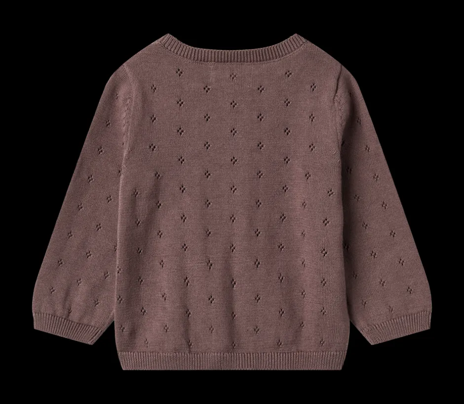 Hot Wheat Maia Strik Baby Cardigan, , 92 cm Plum
