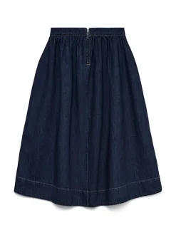 Discount Vero Moda Maiken Nederdel, , L Dark Blue Denim