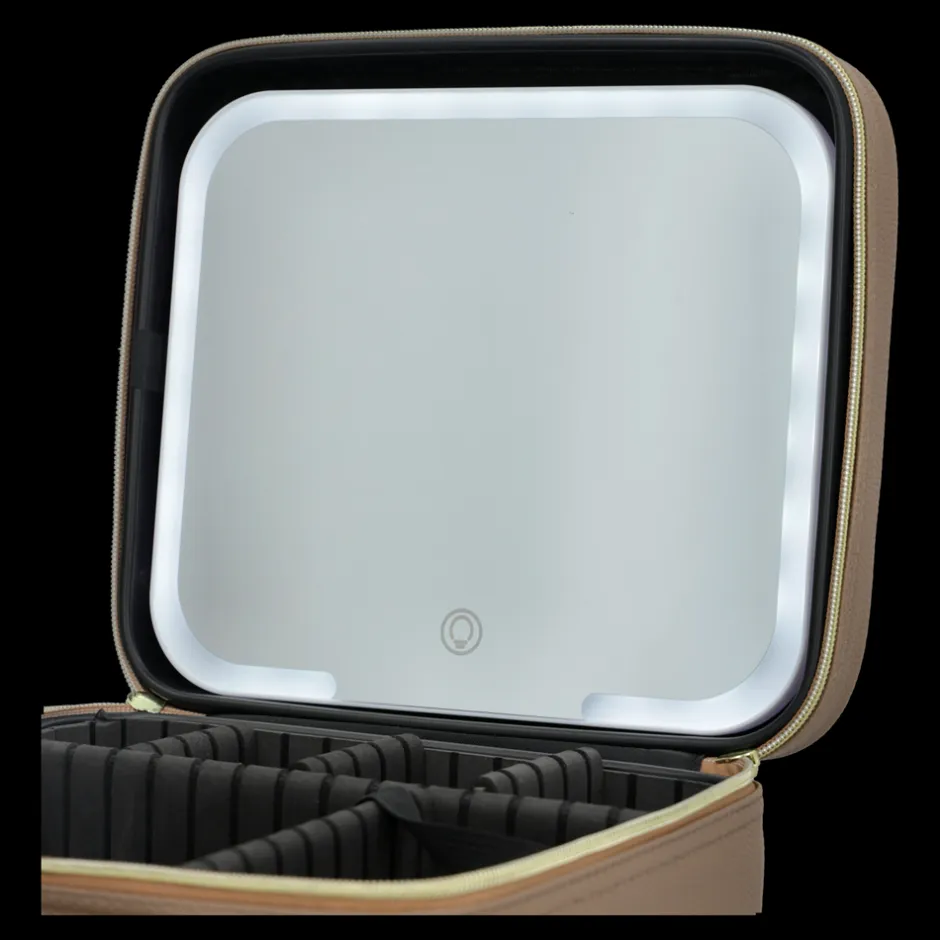 Essential Makeuptaske Med LED Spejl*Dame Toilettasker|Toilet- & Makeuptasker