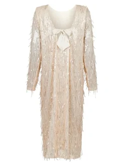 Clearance Neo Noir Maline Sequins Kjole, , 34 Rose Gold