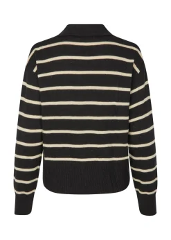 Sale Modström MalvaMD Stripe Polo, , M Black Summersand Stripe