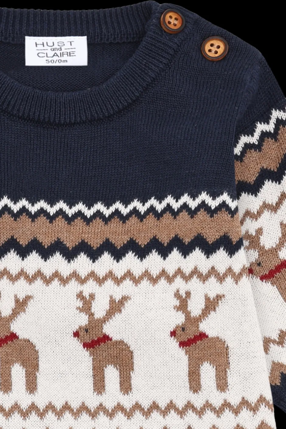 New Hust & Claire Manly Raindeer Heldragt, , 80 cm More Navy