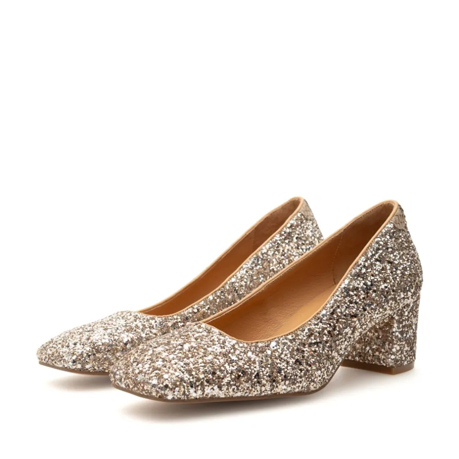 New Woden Marie Low Glitter Pumps, , 39 Multi