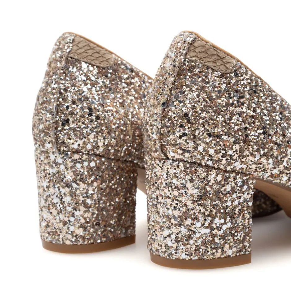 New Woden Marie Low Glitter Pumps, , 39 Multi