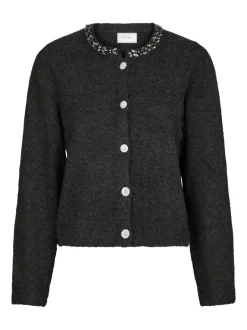 Clearance Neo Noir Marie Stone Knit Cardigan, , 38 Antracit