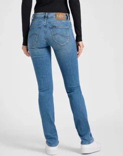 Discount Lee Marion Straight Jeans, , W28/L31 Cyber Blue