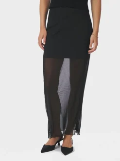 Best Neo Noir Marlise Mesh Nederdel, , 36 Black