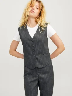Sale JJXX Mary Brushed Vest, , XXS Dark Grey Melange