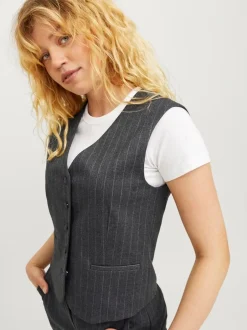 Sale JJXX Mary Brushed Vest, , XXS Dark Grey Melange