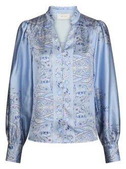 Neo Noir Massima Paisley Bluse, , 38 Light Blue