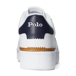 Discount Ralph Lauren Masters Court Leather Sneakers, , 45 White