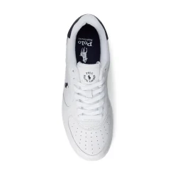 Discount Ralph Lauren Masters Court Leather Sneakers, , 45 White