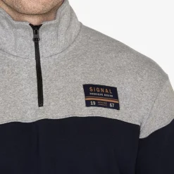 Sale Signal Mathias Half-Zip Sweatshirt, , S Deep Marine