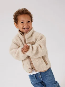 Sale Name It Mattia Shepa Jakke, , 110 cm Moonbeam Savannah Tan