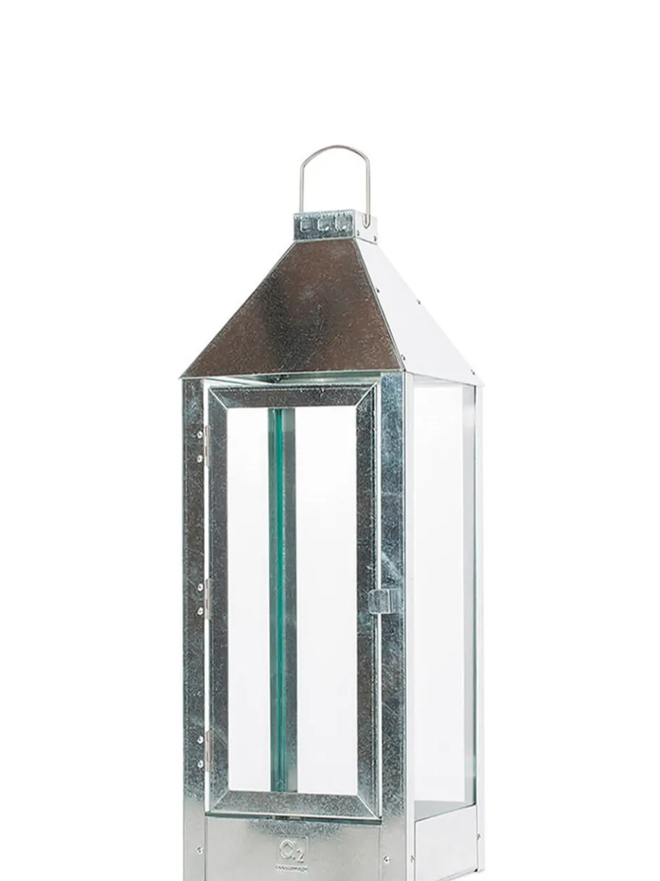 New A2 Living Maxi Lanterne, Galvaniseret, 22,5x60x22,5 cm Sølv