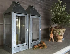 New A2 Living Maxi Lanterne, Galvaniseret, 22,5x60x22,5 cm Sølv