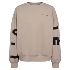 Outlet Haute L’Amitié Maxi Split Logo Sweatshirt, , S Beige