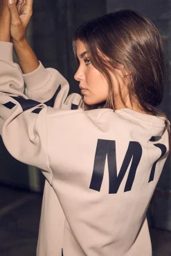 Outlet Haute L’Amitié Maxi Split Logo Sweatshirt, , S Beige