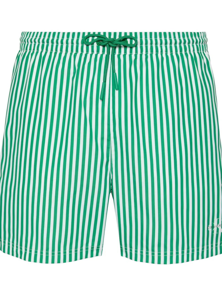 Best Calvin Klein Medium Drawstring Badebukser, , XXL 20186 Penny Stripe+Mardi Gras Green