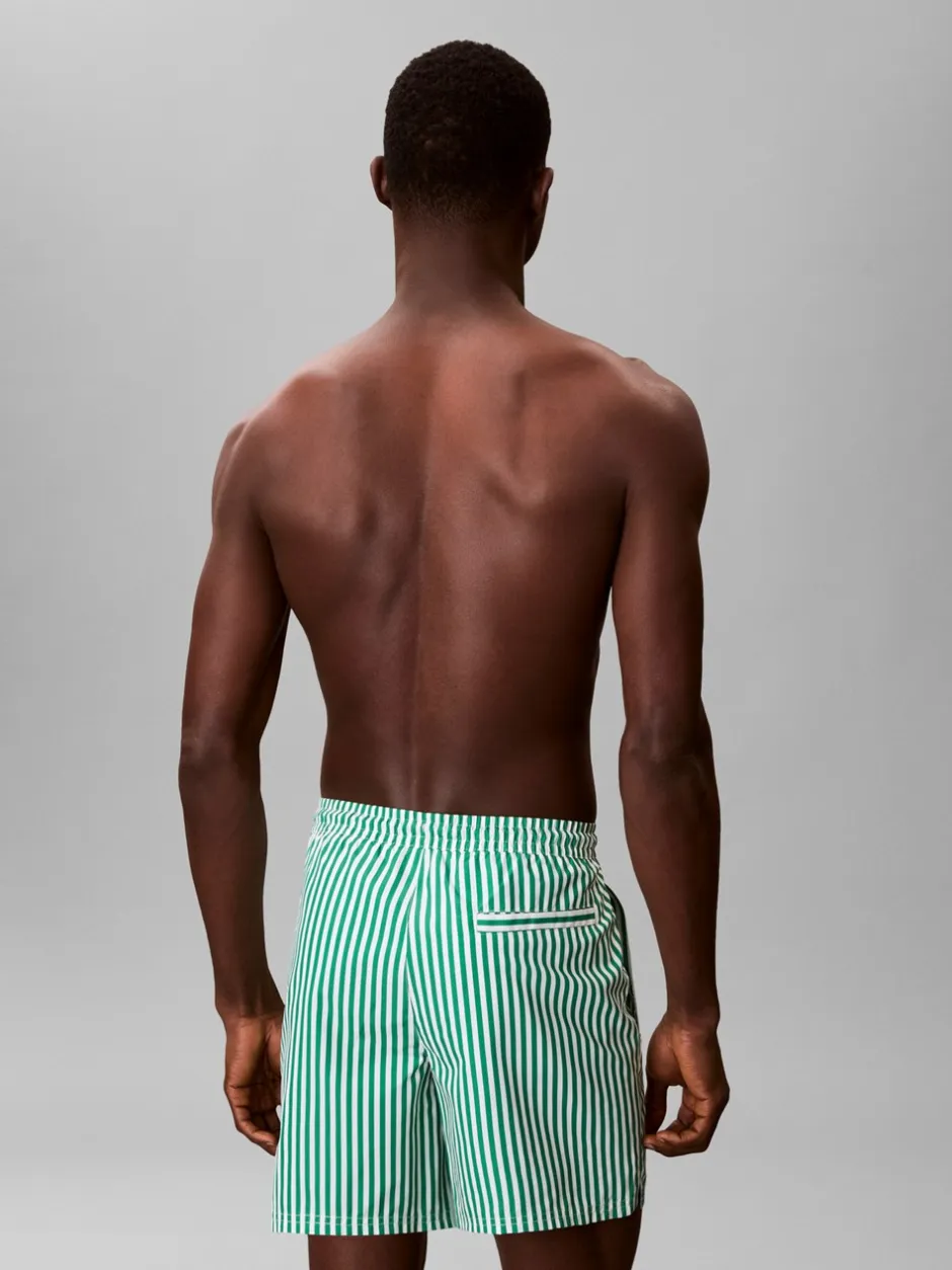 Best Calvin Klein Medium Drawstring Badebukser, , XXL 20186 Penny Stripe+Mardi Gras Green