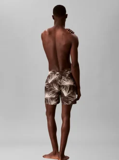 Calvin Klein Medium Drawstring Badeshorts, , XXL Adventure Palm Oatmeal