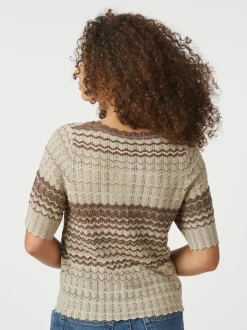 Best Neo Noir Meiko Stitch Knit Bluse, , 36 Brown