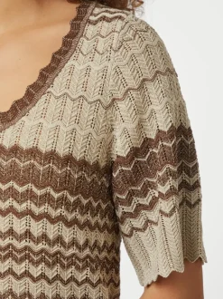 Best Neo Noir Meiko Stitch Knit Bluse, , 36 Brown