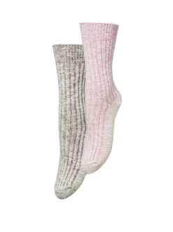 Discount Beck Söndergaard Melange Cotta 2-pak Strømper, , 37/39 Brown/Rose