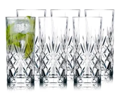 Lyngby Glas Melodia Krystal 6-pak Highball Glas, , 36 cl* Køkken|Glas