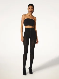 Hot Wolford Merino Dot Tights, , S Black