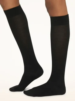 Sale Wolford Merino Knæhøje Strømper, , S Black