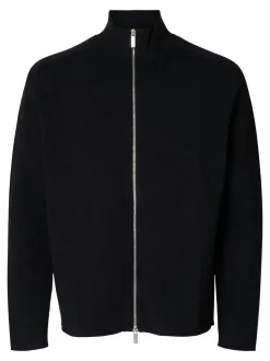 Best Selected Homme Mike Light Full Zip Cardigan, , S Black