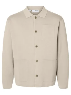 Selected Homme Mike Light Polo Cardigan, , M* Cardigans