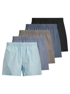 Online Jack&Jones Milano Woven 5-pak Boxershorts, , S Chambray Blue