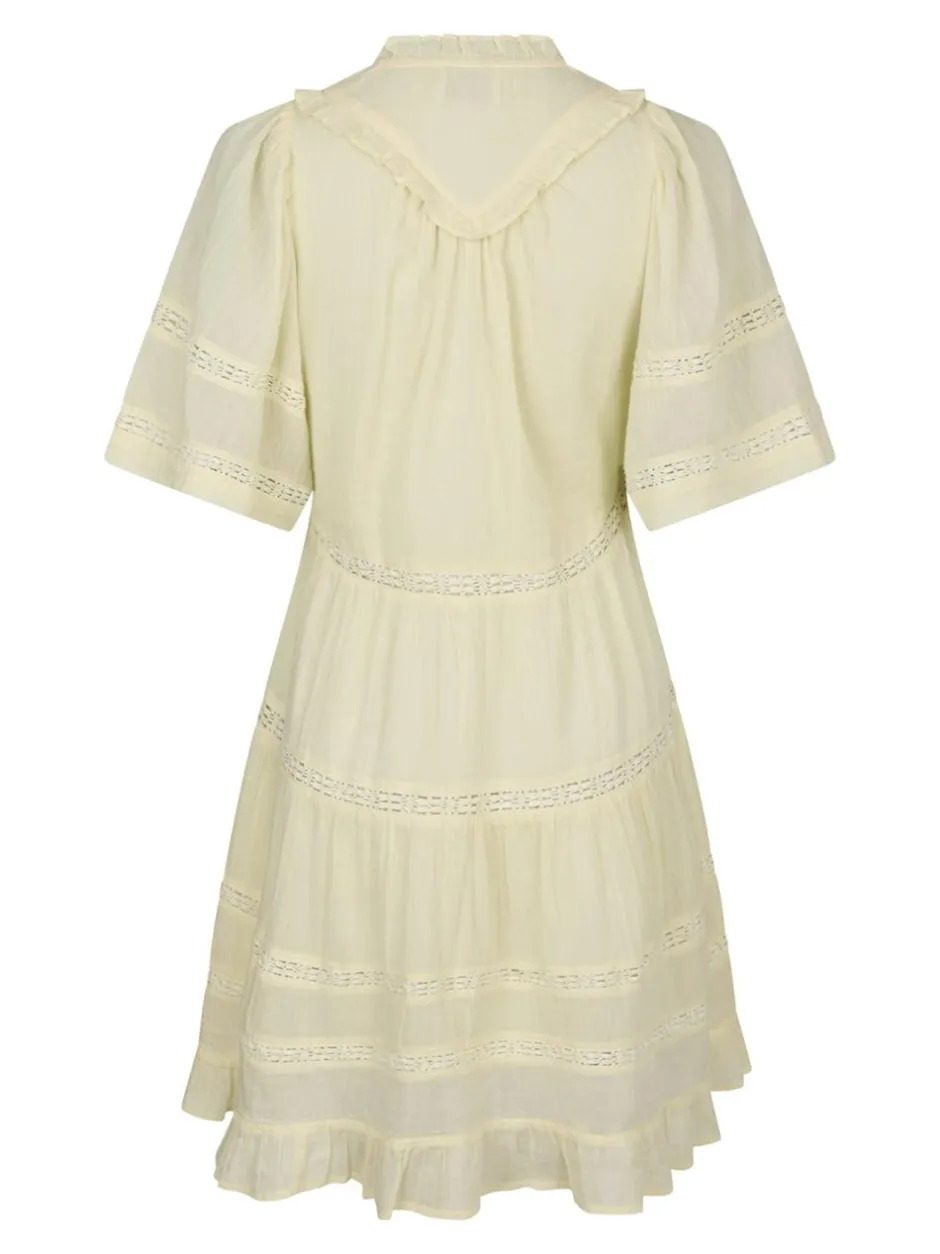 Neo Noir Milene S Voile Kjole, , 36 Light Yellow