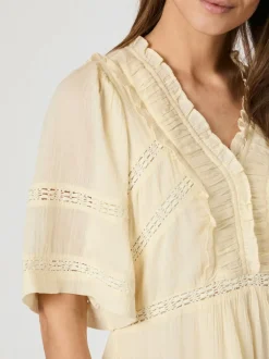 Neo Noir Milene S Voile Kjole, , 36 Light Yellow