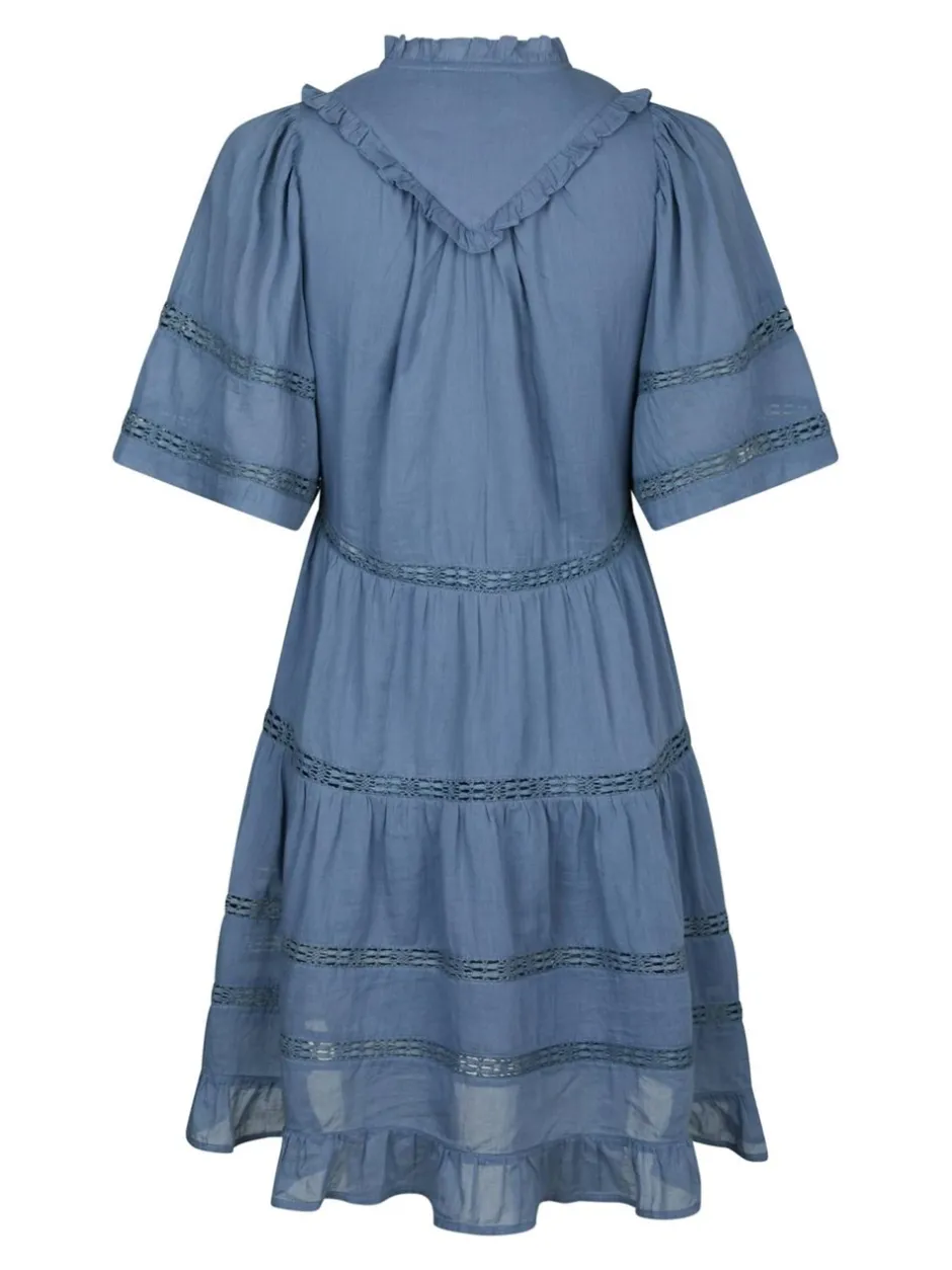 Neo Noir Milene S Voile Kjole, , 40 Smoke Blue