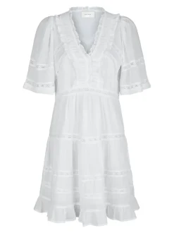 Best Neo Noir Milene S Voile Kjole, , 42 White