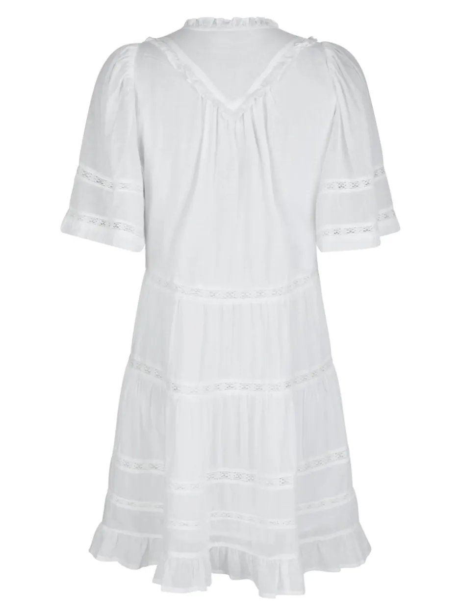 Best Neo Noir Milene S Voile Kjole, , 42 White