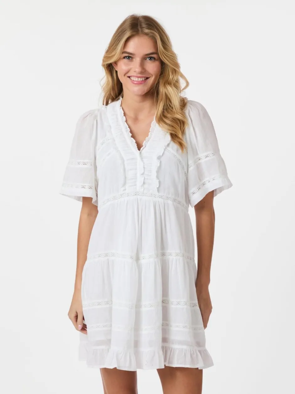 Best Neo Noir Milene S Voile Kjole, , 42 White