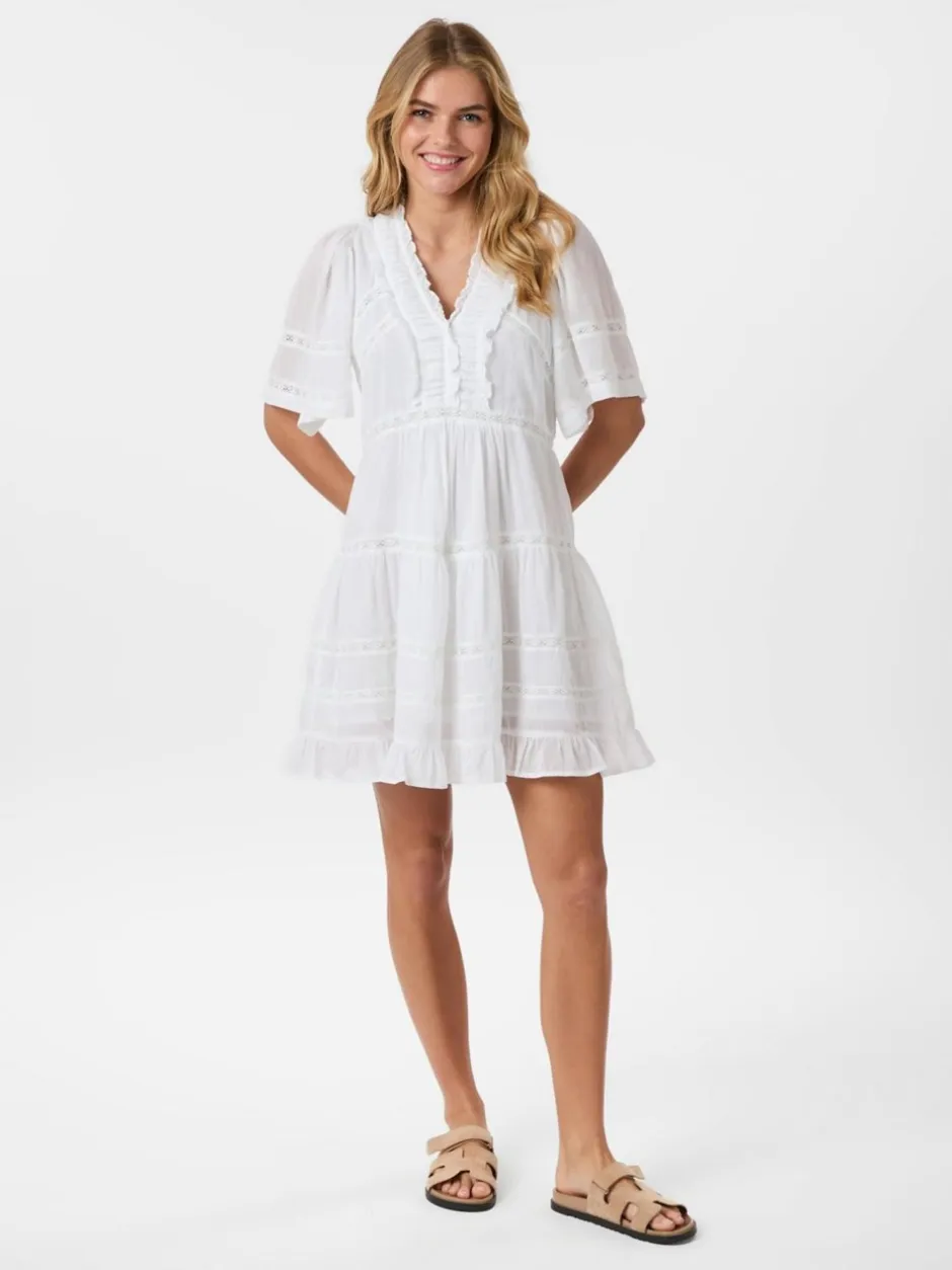 Best Neo Noir Milene S Voile Kjole, , 42 White