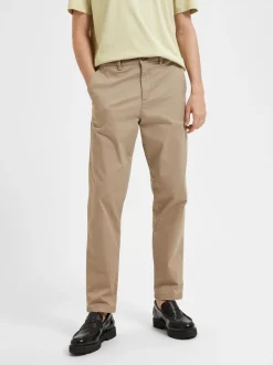 Clearance Selected Homme Miles Flex Bukser, , W31/L34 Greige