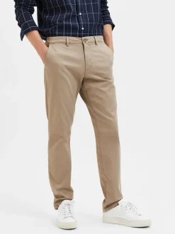 Clearance Selected Homme Miles Flex Bukser, , W33/L34 Greige