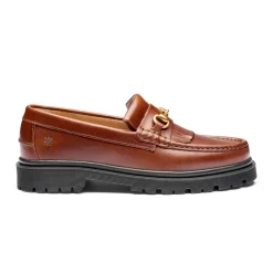 Online Playboy Footwear Milton Loafers, , 44 Brandy Leather