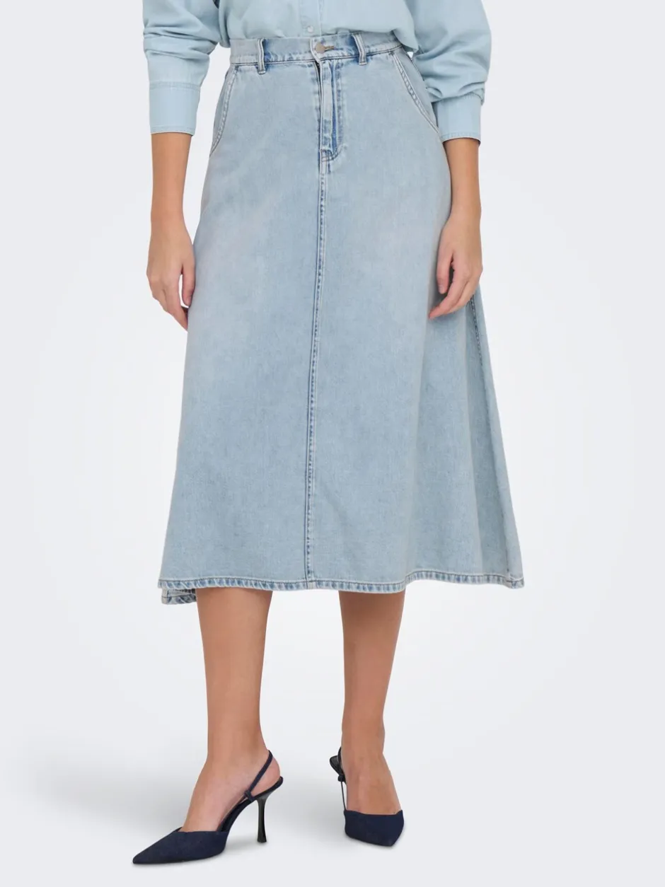 ONLY Mindy Denimnederdel, , XS*Dame Nederdele