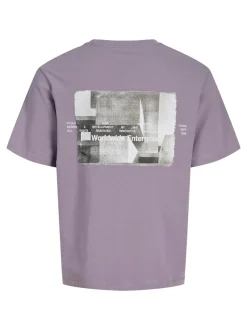 Jack & Jones Junior Mineral Photo Back T-shirt, , 152 cm Purple Ash