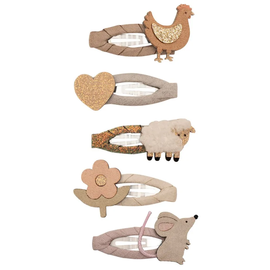 Mimi & Lula Mini Farm Animal Enchanted 5-pak Hårspænder*Børn Hårpynt