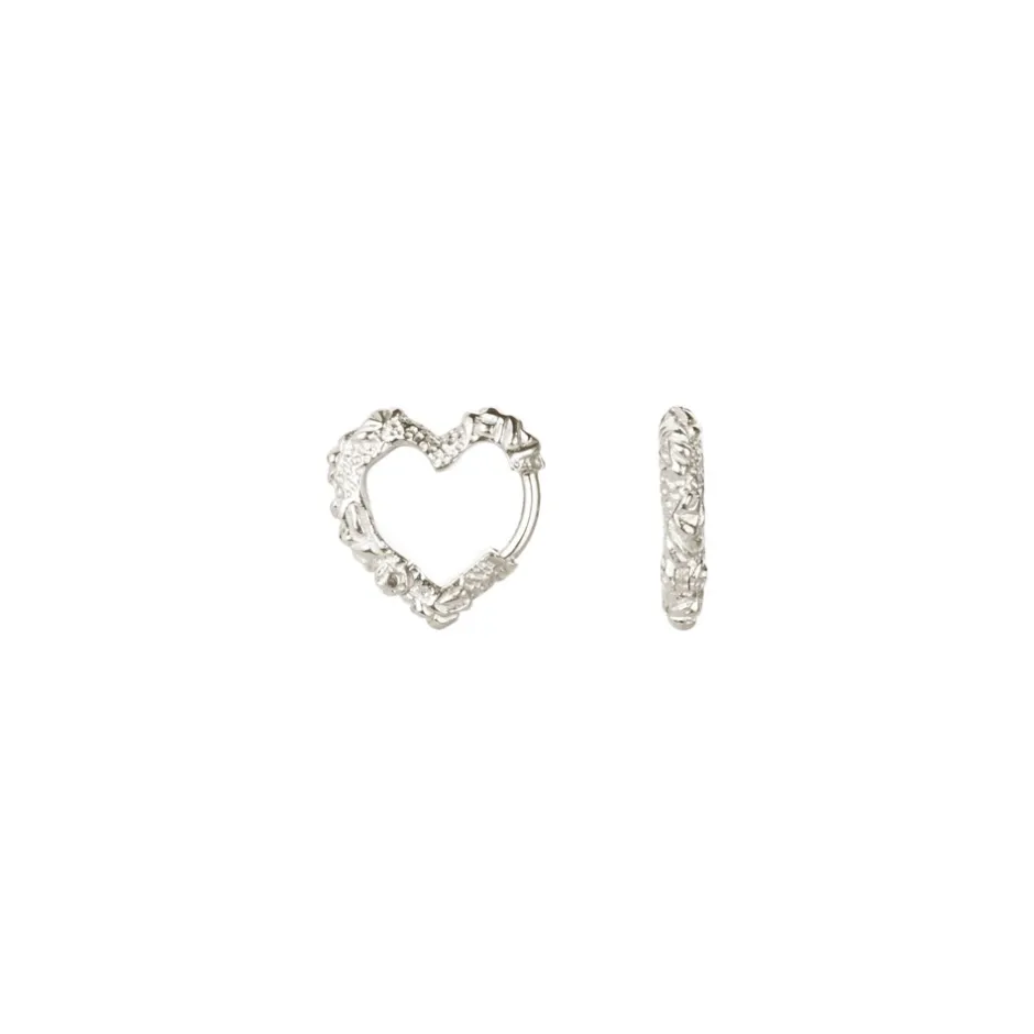 Camille Brinch Mini Heart Crush Hoops,*Dame Øreringe