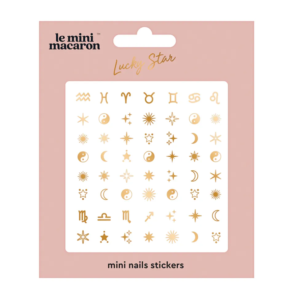 New Le Mini Macaron Mini Nail Art Stickers, Lucky Star